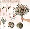 Beige & White Faux Kiku Flowers – 25-Head Silk Chrysanthemums with 18 Eucalyptus Stems, Long-Stem Pom Pom Fake Mums for Vase, Centerpiece, Bouquet, Floral Arrangement, Neutral Tan Cream Décor